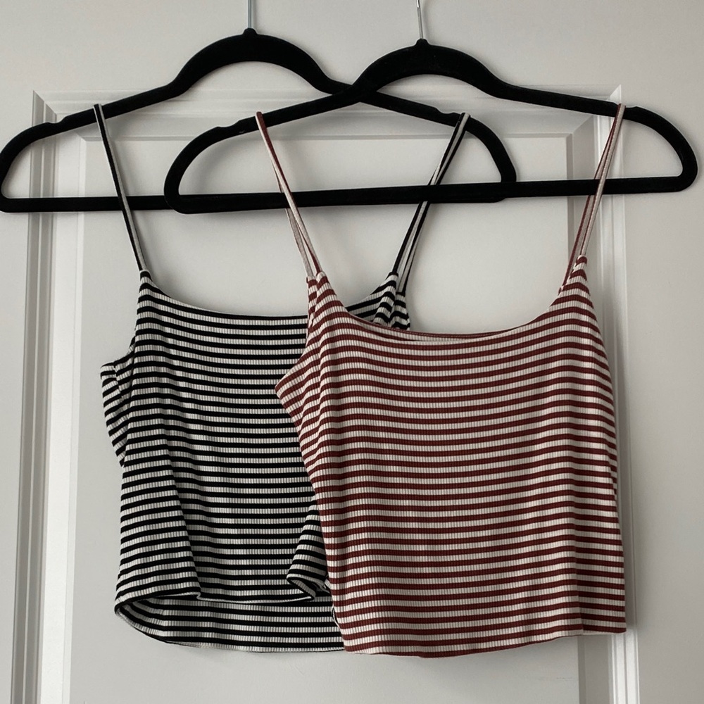 BP Striped Black and Brown Women's Tops